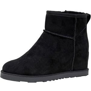 Cushionaire Hidden Wedge Boot w/ Memory Foam - Black - Size 8.5